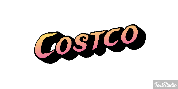 Costco Texteffekt