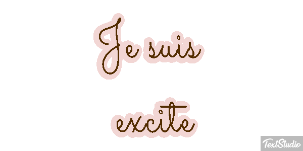 Je suis excité Effet de texte