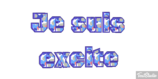 Je suis excité Effet de texte