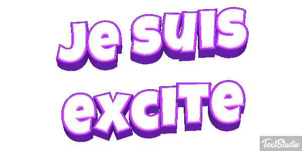 Je suis excité Effet de texte
