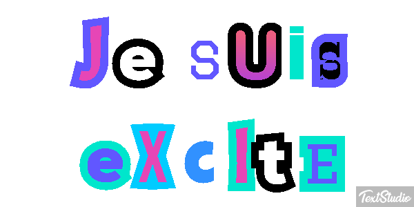 Je suis excité Effet de texte