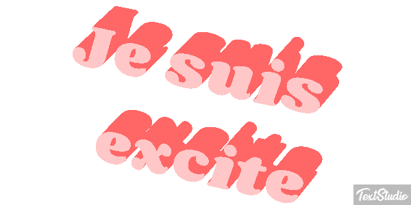 Je suis excité Effet de texte