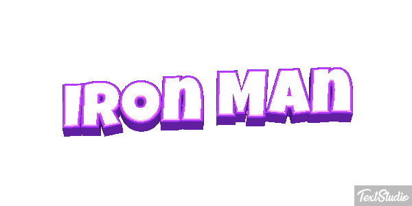 Iron Man Effetto testo