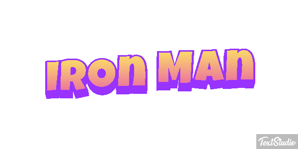 Iron Man Effetto testo