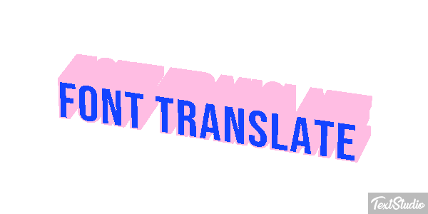 Font Translate Effetto testo