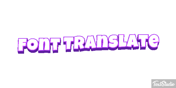 Font Translate Effetto testo