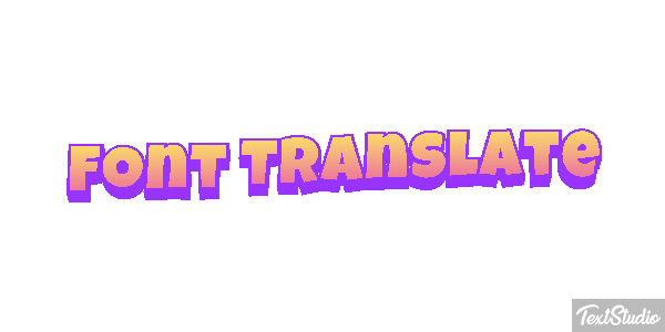 Font Translate Effetto testo