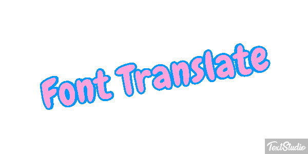 Font Translate Effetto testo