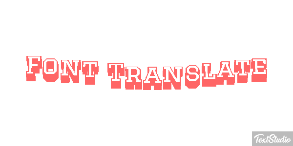 Font Translate Effetto testo
