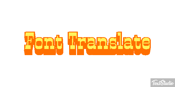 Font Translate Effetto testo
