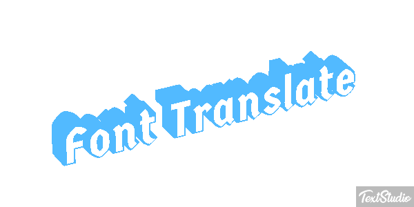 Font Translate Effetto testo