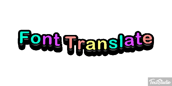 Font Translate Effetto testo