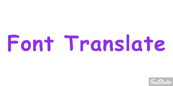 Font Translate Effetto testo