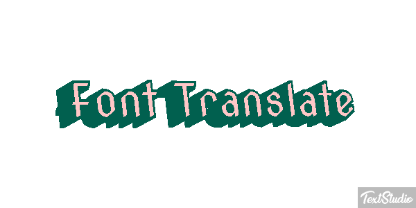 Font Translate Effetto testo