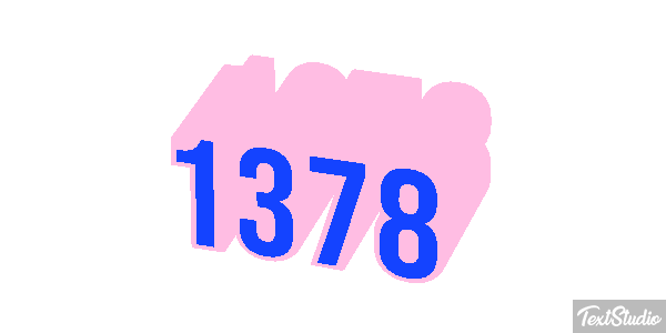 1378 Tekst effect