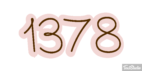 1378 Tekst effect