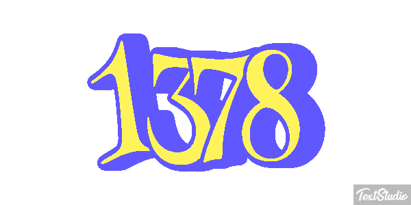 1378 Tekst effect