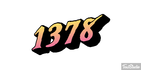 1378 Tekst effect