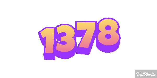 1378 Tekst effect