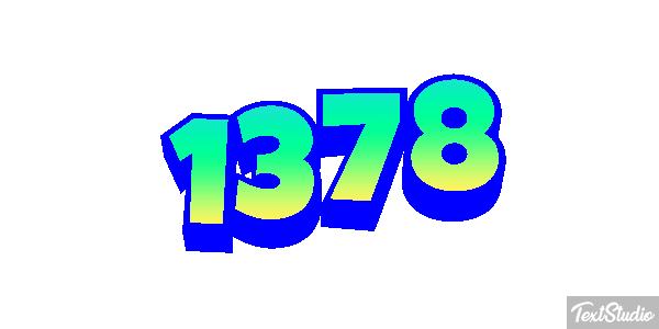 1378 Tekst effect
