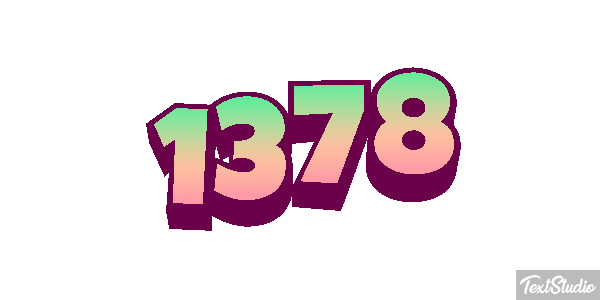 1378 Tekst effect