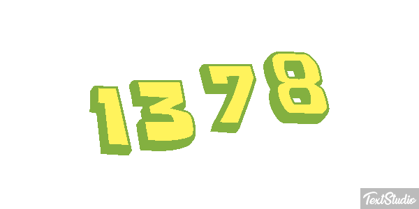 1378 Tekst effect