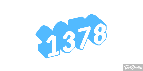 1378 Tekst effect
