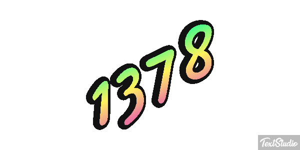 1378 Tekst effect