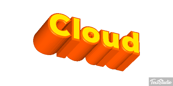Cloud Text effect