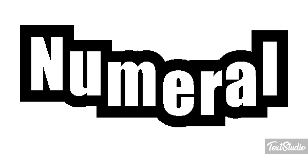 Numeral Efeito do texto