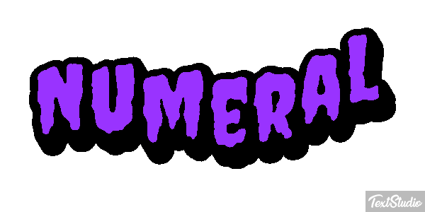 Numeral Efeito do texto