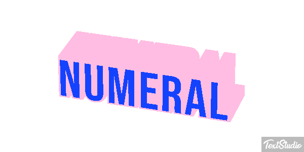 Numeral Efeito do texto