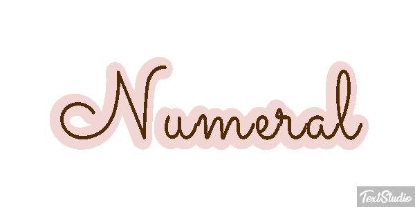 Numeral Efeito do texto