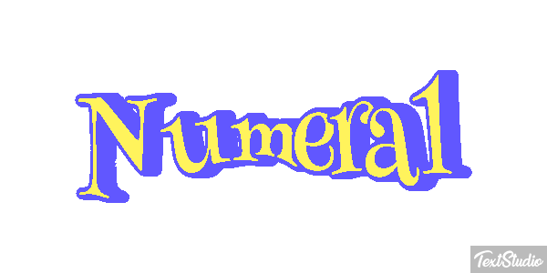 Numeral Efeito do texto