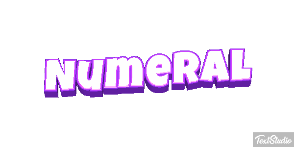 Numeral Efeito do texto