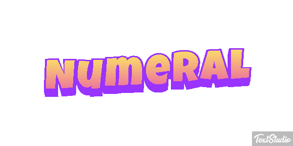 Numeral Efeito do texto