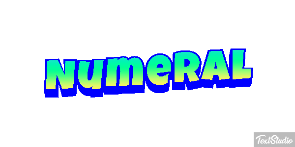 Numeral Efeito do texto