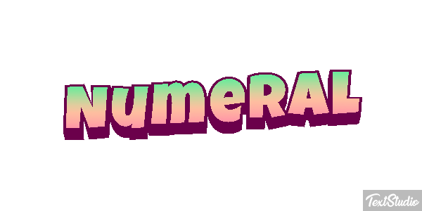Numeral Efeito do texto