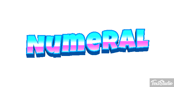 Numeral Efeito do texto