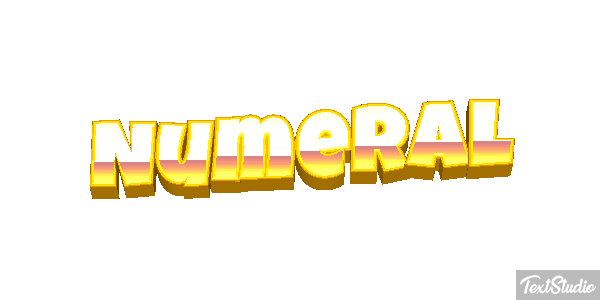 Numeral Efeito do texto