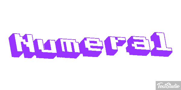 Numeral Efeito do texto