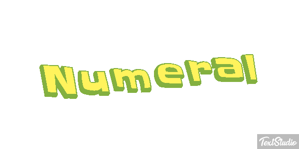 Numeral Efeito do texto