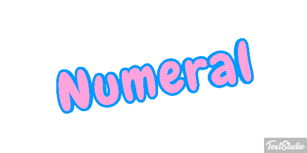 Numeral Efeito do texto