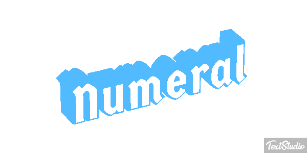 Numeral Efeito do texto