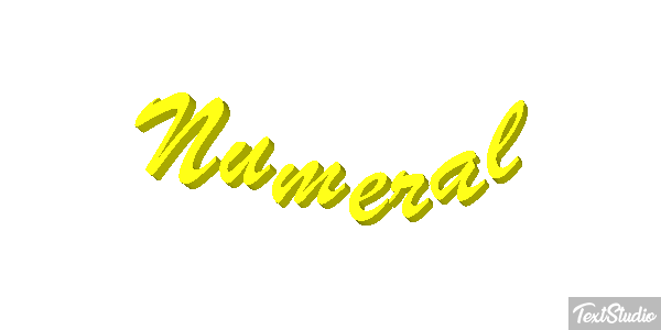 Numeral Efeito do texto