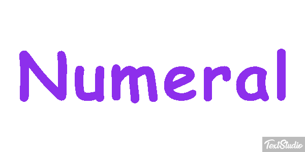Numeral Efeito do texto