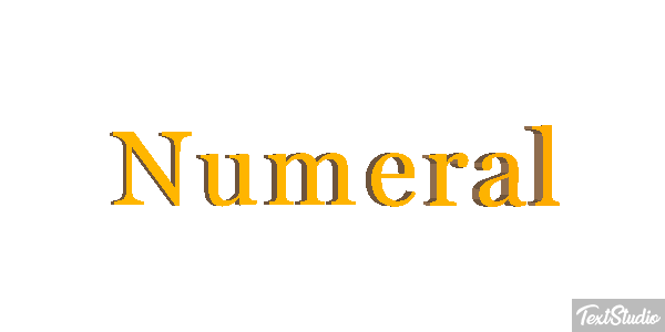 Numeral Efeito do texto