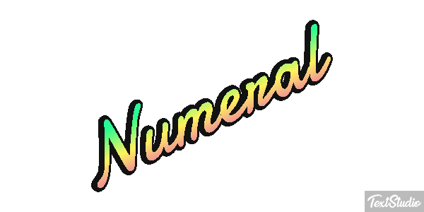 Numeral Efeito do texto