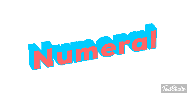 Numeral Efeito do texto