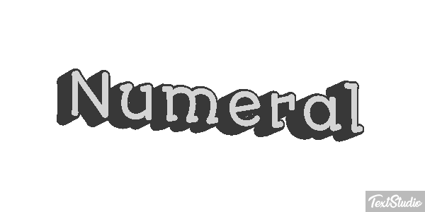 Numeral Efeito do texto